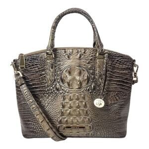 Brahmin Medium Duxbury Satchel Bag Melborne Coffee Brown Croc